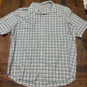 Duluth Trading Co. Plaid Button‎ Up Short Sleeve Shirt Casual XL